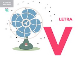 Alfabeto Ilustrado. Letra V