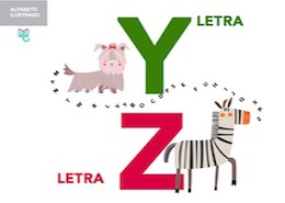Alfabeto Ilustrado. Letra Y e Z
